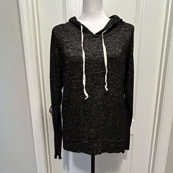 Purple Snow Tops Purple Snow Long Sleeve Soft Black Hoodie With